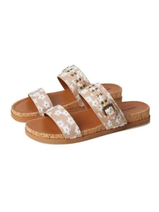 Lucky Brand Shoes - Lucky Brand Womens Dineesa Studded Two Band Flat Sandals Size 9.5 NEW